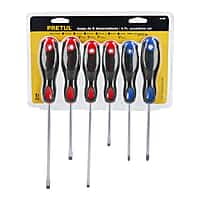Juego de 6 desarmadores mango Comfort Grip, Pretul - JD-6BP / 20220