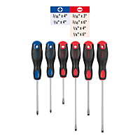 Juego de 6 desarmadores mango Comfort Grip, Pretul - JD-6BP / 20220