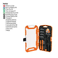 Juego de 32 piezas para reparación de electrónica - JGO-TEL-32 / 17762 Juego de 32 piezas para reparación de electrónica - JGO-TEL-32 / 17762