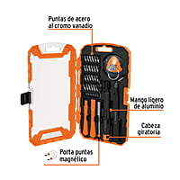 Juego de 32 piezas para reparación de electrónica - JGO-TEL-32 / 17762 Juego de 32 piezas para reparación de electrónica - JGO-TEL-32 / 17762