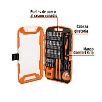 Juego de 77 piezas para reparación de electrónica, Truper 100373