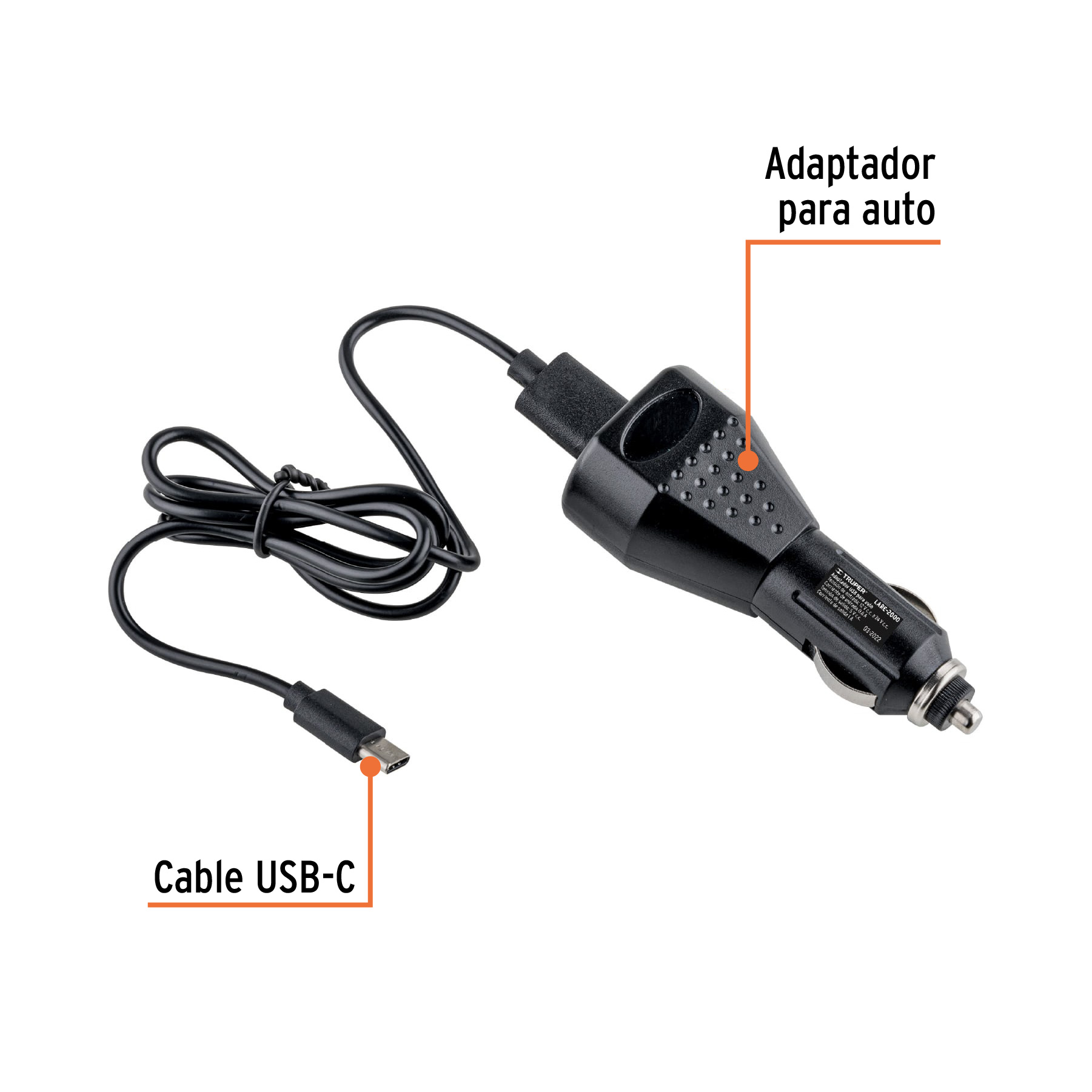 Linterna reflectora LED 2000 lm, recargable, TRUPER-LARE-2000 / 102418