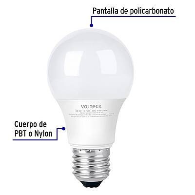 Lámpara LED A19 3 W (equiv. 25 W) luz de día blíster Volteck - 46275 - LED-30F - Caja con 6 Pieza – Master 96