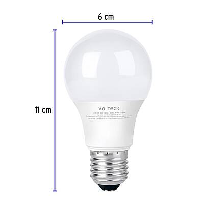Lámpara LED A19 3 W (equiv. 25 W) luz de día blíster Volteck - 46275 - LED-30F - Caja con 6 Pieza – Master 96