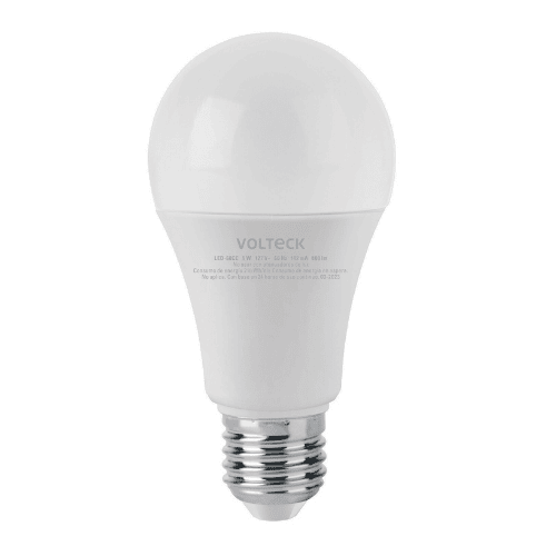 Lámpara LED tipo bulbo A19 9 W luz cálida, caja, Volteck - LED-60CC / 47547