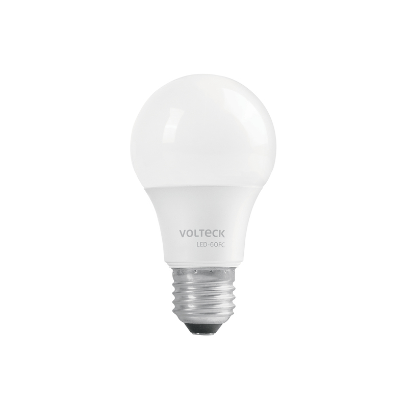 Lámpara LED tipo bulbo A19 9 W luz de día, caja, Volteck - LED-60FC / 47546