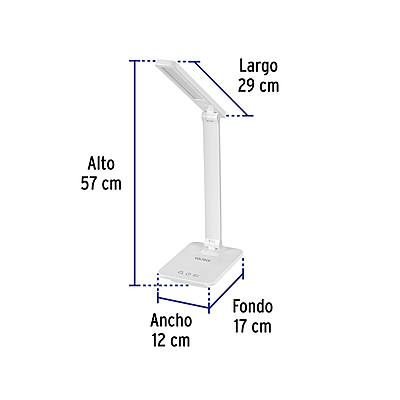 Lámpara de LED 8W 5 niveles de iluminación para escritorio - 49323 - LES-300L - Caja con 1 Pieza – Master 10