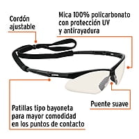 Lentes mica espejo plata con sujeta lentes, Sport - LESP-EP / 15182