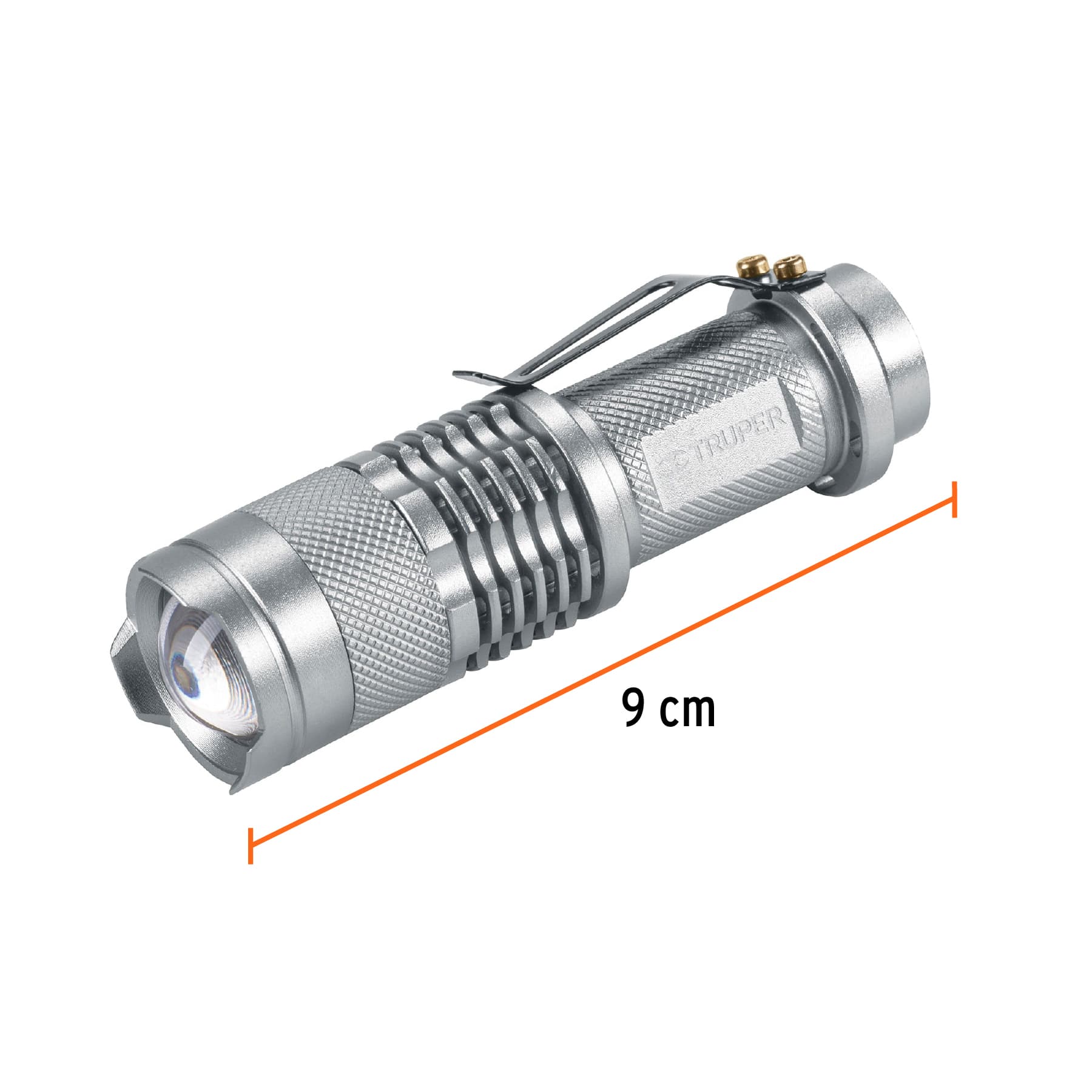 Linterna de aluminio 1 LED de 40 lm con 1 pila AA, Truper-LINA-1AA / 17256