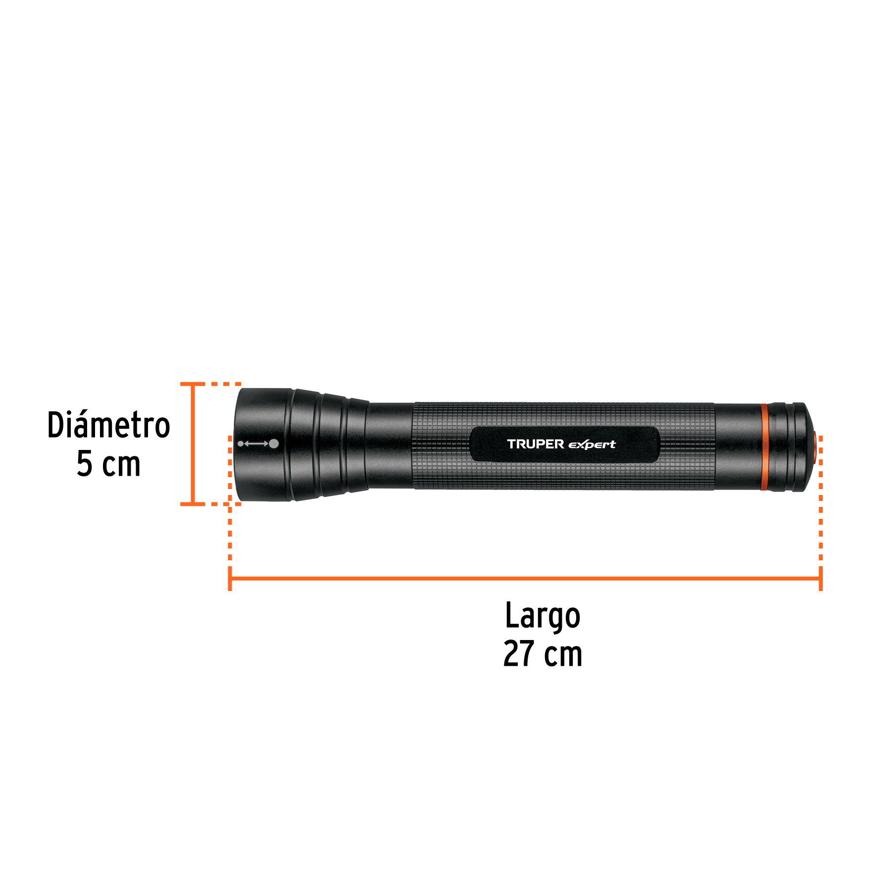 Linterna de aluminio LED Cree 850 lm con 3 pilas D, Truper-LINA-3DN / 18814