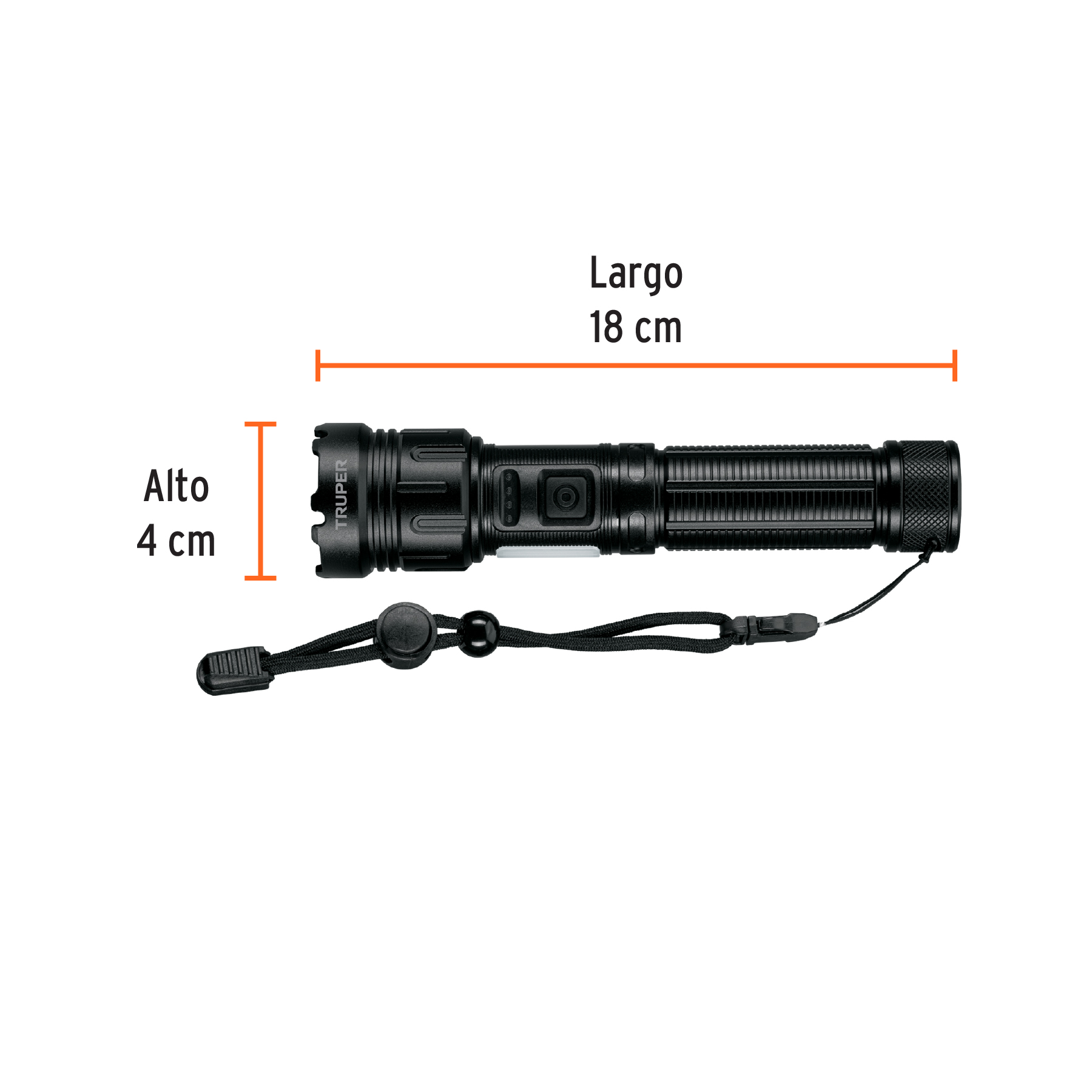 Linterna LED recargable c/luz de emergencia, 410 lm, Truper-LINAR-410 / 103088