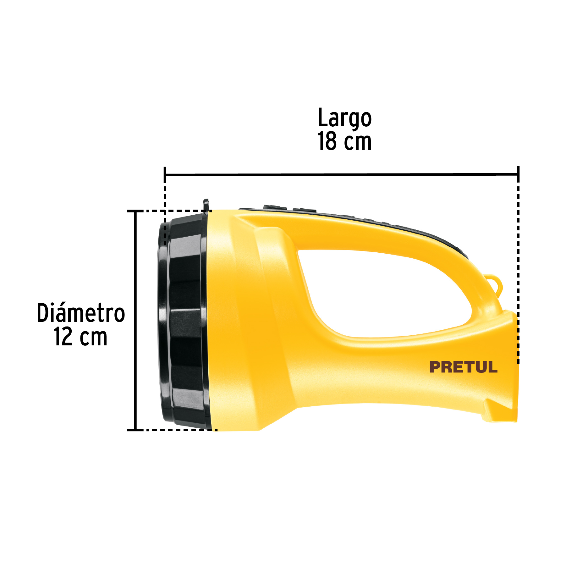 Linterna reflectora LED 260 lm, recargable, PRETUL-LIRE-145P / 24091 Linterna reflectora LED 260 lm, recargable, PRETUL-LIRE-145P / 24091