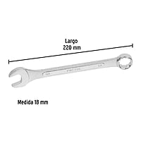 Llave combinada, mm, 18 x 220 mm, Pretul - LL-2018MP / 21912