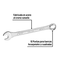 Llave combinada, 9/16' x 180 mm, Pretul - LL-2018P / 21885 Llave combinada, 9/16' x 180 mm, Pretul - LL-2018P / 21885