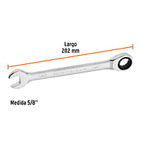 Llave combinada con matraca, 5/8' x 202 mm, Truper Expert - LL-2020X / 15740 Llave combinada con matraca, 5/8' x 202 mm, Truper Expert - LL-2020X / 15740