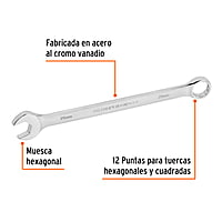 Llave combinada, extralarga, milimétrica, 21 x 298 mm - LL-2021M / 15625