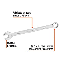 Llave combinada, extralarga, milimétrica, 22 x 316 mm - LL-2022M / 15626
