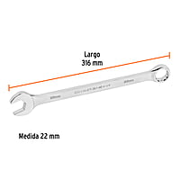 Llave combinada, extralarga, milimétrica, 22 x 316 mm - LL-2022M / 15626
