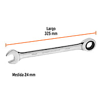 Llave combinada con matraca, 24 x 325 mm, Truper Expert - LL-2024MX / 13625