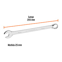 Llave combinada, extralarga, milimétrica, 25 x 355 mm - LL-2025M / 15651