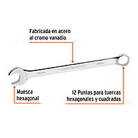 Llave combinada, extralarga, milimétrica, 26 x 370 mm - LL-2026M / 15628