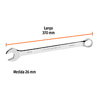 Llave combinada, extralarga, milimétrica, 26 x 370 mm - LL-2026M / 15628