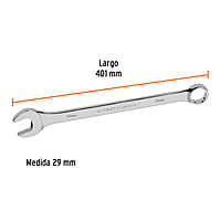 Llave combinada, extralarga, milimétrica, 29 x 390 mm - LL-2029M / 13815 Llave combinada, extralarga, milimétrica, 29 x 390 mm - LL-2029M / 13815