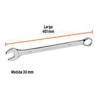 Llave combinada, extralarga, milimétrica, 30 x 390 mm - LL-2030M / 13816