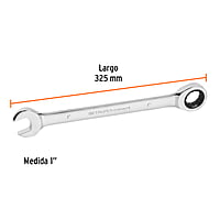 Llave combinada con matraca, 1' x 325 mm, Truper Expert - LL-2032X / 13618 Llave combinada con matraca, 1' x 325 mm, Truper Expert - LL-2032X / 13618