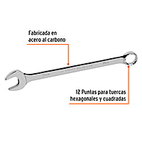 Llave combinada, extralarga, milimétrica, 38 x 510 mm - LL-2038M / 13821