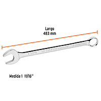 Llave combinada, extralarga, 1-11/16' x 548 mm - LL-2054 / 15632 Llave combinada, extralarga, 1-11/16' x 548 mm - LL-2054 / 15632