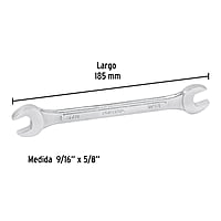 Llave española, 9/16 x 5/8' x 185 mm, Pretul - LL-3030P / 21955