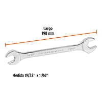 Llave española, 19/32 x 11/16' x 184 mm - LL-3033 / 15693
