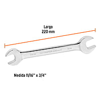 Llave española, 11/16 x 3/4' x 227 mm - LL-3035 / 15696