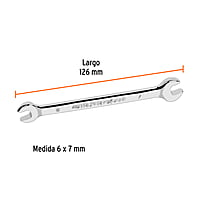 Llave española, milimétrica, 6 x 7 x 126 mm - LL-30607 / 15704