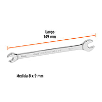 Llave española, milimétrica, 8 x 9 x 135 mm - LL-30809 / 15706