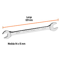 Llave española, milimétrica, 14 x 15 x 185 mm - LL-31415 / 15712 Llave española, milimétrica, 14 x 15 x 185 mm - LL-31415 / 15712