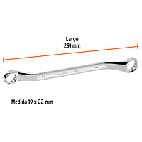 Llave de estrías, milimétrica, 19 x 22 x 291 mm - LL-81922 / 15764