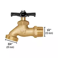 Llave para manguera, de latón 1/2'', 100 g, Pretul - LL-JAR-P / 22146 Llave para manguera, de latón 1/2'', 100 g, Pretul - LL-JAR-P / 22146