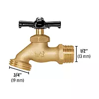 Llave de nariz para jardín, 1/2' en blister, Pretul - LL-JAR-PB / 23145
