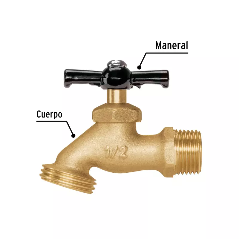 Llave de nariz para jardín, 1/2' en blister, Pretul - LL-JAR-PB / 23145
