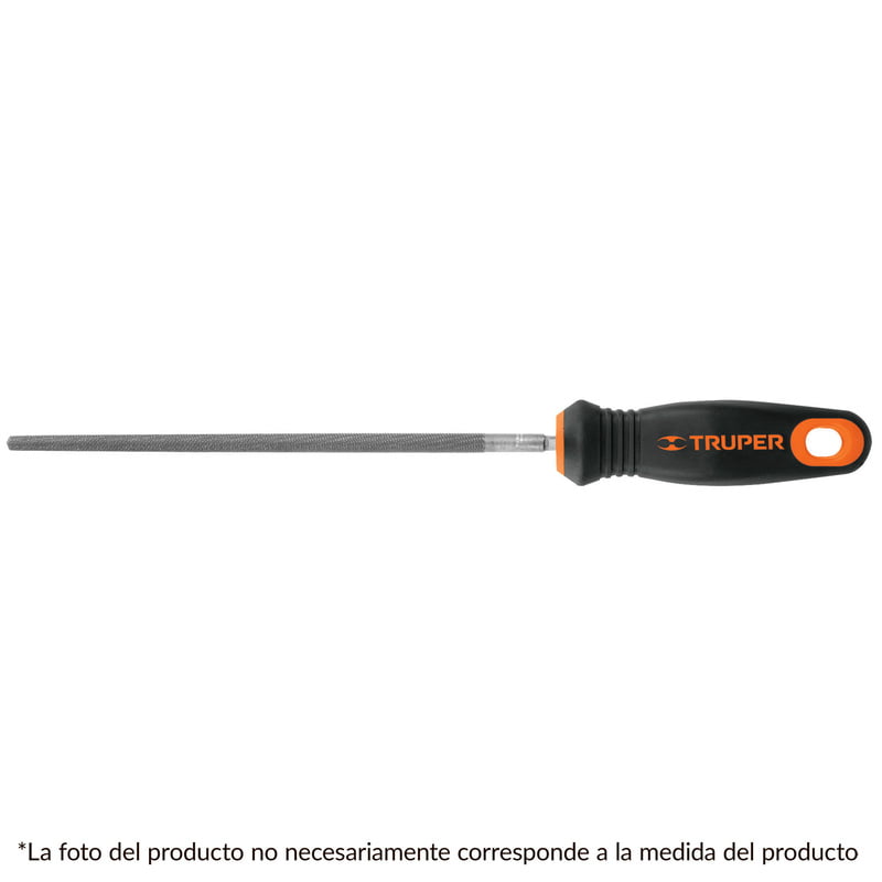 Lima redonda, bastarda, 6', con mango doble inyección - LRB-6T / 15315