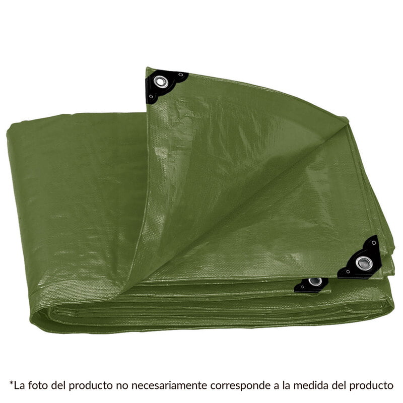 Lona uso rudo, verde olivo, 6 X 9 m, Truper Expert - LT-69X / 16378