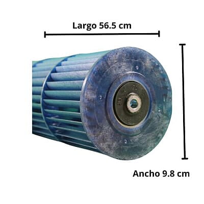 Turbina de Evaporador Largo 56.5cm X Ancho 9.8cm