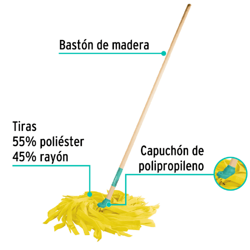 Trapeador sintético, 185 g - MECH-185S / 57075