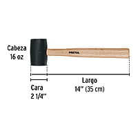 mazos-de-hule-cabeza-negra-16-oz-pretul-mh-16p-20566 mazos-de-hule-cabeza-negra-16-oz-pretul-mh-16p-20566