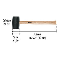 mazo-de-hule-24-oz-pretul-mh-24p-20567 mazo-de-hule-24-oz-pretul-mh-24p-20567