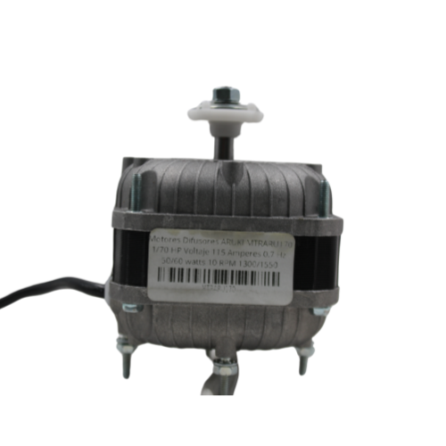 Motores Difusores ARUKI MTRARU170 1/70 HP Voltaje 115 Amperes 0.7 Hz 50/60 watts 10 RPM 1300/1550
