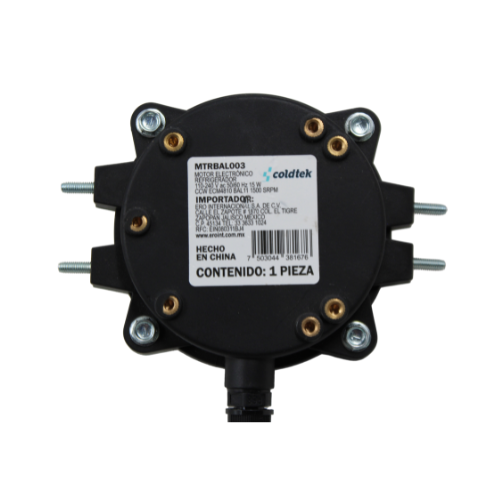 Motor Balero Ba11, Refrigerador, ECM4810, 110-240V, 50/60Hz, 15W, CCW, Proteccion Clase IP65, sirve para refrigerador IMBERA, 1500 RPMs - MTRBAL003