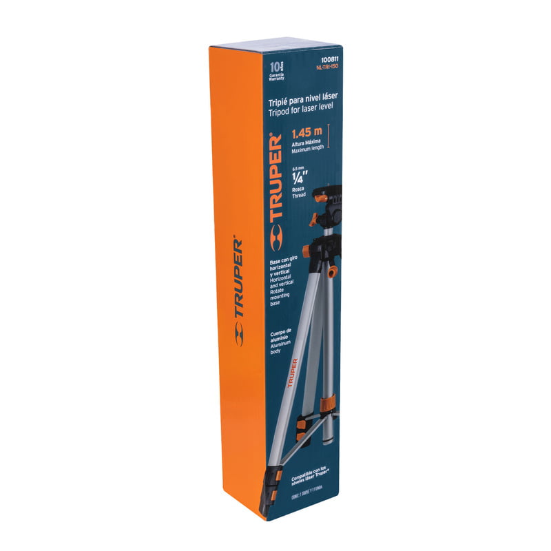 Tripié telescópico para nivel láser, altura max. 1.45 m 100811